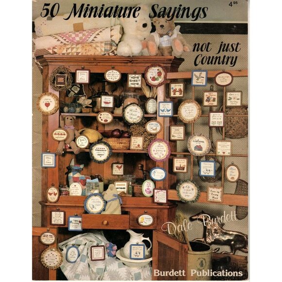 Dale Burdett 50 Miniature Sayings Not Just Country Counted Cross Stitch Pattern - Picture 1 of 2